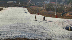 Horní část sjezdovky skiareálu Hlubočky