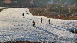 Horní část sjezdovky skiareálu Hlubočky