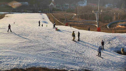 Horní část sjezdovky skiareálu Hlubočky