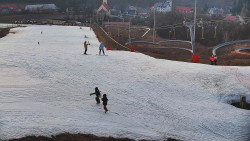 Horní část sjezdovky skiareálu Hlubočky