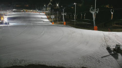 Horní část sjezdovky skiareálu Hlubočky