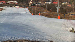 Horní část sjezdovky skiareálu Hlubočky