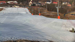 Horní část sjezdovky skiareálu Hlubočky