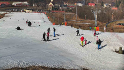 Horní část sjezdovky skiareálu Hlubočky