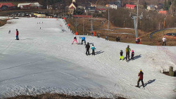 Horní část sjezdovky skiareálu Hlubočky