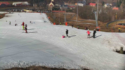 Horní část sjezdovky skiareálu Hlubočky