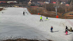 Horní část sjezdovky skiareálu Hlubočky
