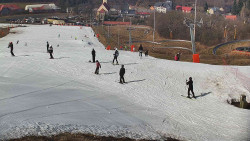 Horní část sjezdovky skiareálu Hlubočky
