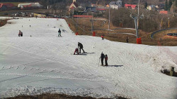 Horní část sjezdovky skiareálu Hlubočky