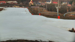 Horní část sjezdovky skiareálu Hlubočky