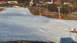 Horní část sjezdovky skiareálu Hlubočky