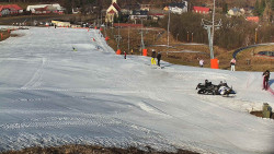 Horní část sjezdovky skiareálu Hlubočky