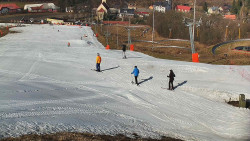 Horní část sjezdovky skiareálu Hlubočky