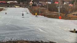 Horní část sjezdovky skiareálu Hlubočky
