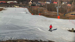Horní část sjezdovky skiareálu Hlubočky