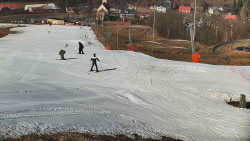 Horní část sjezdovky skiareálu Hlubočky