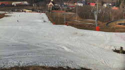 Horní část sjezdovky skiareálu Hlubočky