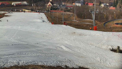 Horní část sjezdovky skiareálu Hlubočky