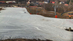 Horní část sjezdovky skiareálu Hlubočky