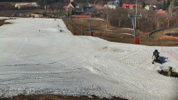 Horní část sjezdovky skiareálu Hlubočky