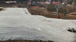 Horní část sjezdovky skiareálu Hlubočky