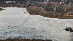 Horní část sjezdovky skiareálu Hlubočky