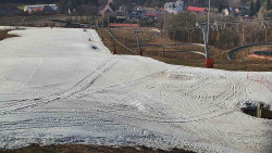 Horní část sjezdovky skiareálu Hlubočky