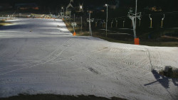 Horní část sjezdovky skiareálu Hlubočky