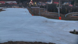 Horní část sjezdovky skiareálu Hlubočky