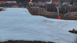 Horní část sjezdovky skiareálu Hlubočky