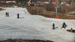 Horní část sjezdovky skiareálu Hlubočky