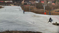 Horní část sjezdovky skiareálu Hlubočky