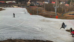 Horní část sjezdovky skiareálu Hlubočky