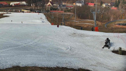 Horní část sjezdovky skiareálu Hlubočky