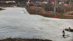 Horní část sjezdovky skiareálu Hlubočky