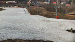 Horní část sjezdovky skiareálu Hlubočky