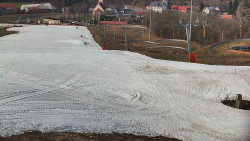 Horní část sjezdovky skiareálu Hlubočky