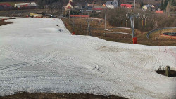 Horní část sjezdovky skiareálu Hlubočky