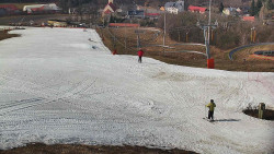 Horní část sjezdovky skiareálu Hlubočky