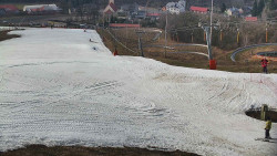 Horní část sjezdovky skiareálu Hlubočky