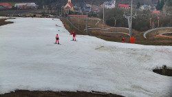 Horní část sjezdovky skiareálu Hlubočky