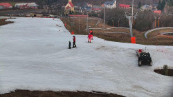 Horní část sjezdovky skiareálu Hlubočky