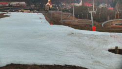 Horní část sjezdovky skiareálu Hlubočky