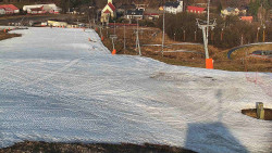 Horní část sjezdovky skiareálu Hlubočky