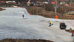 Horní část sjezdovky skiareálu Hlubočky