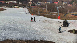 Horní část sjezdovky skiareálu Hlubočky