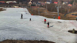 Horní část sjezdovky skiareálu Hlubočky