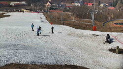 Horní část sjezdovky skiareálu Hlubočky