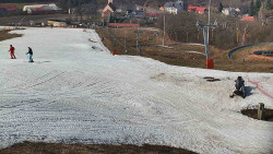 Horní část sjezdovky skiareálu Hlubočky