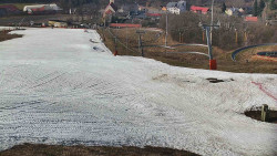 Horní část sjezdovky skiareálu Hlubočky